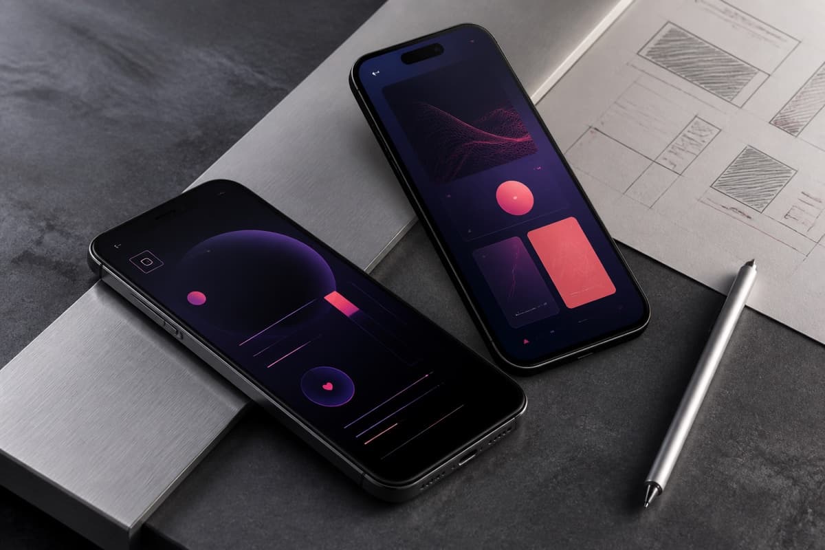 Mobile app team shaping connected application experiences for smartphones and tablets