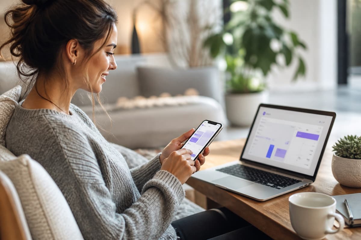 Customer booking an appointment through a responsive mobile scheduling experience