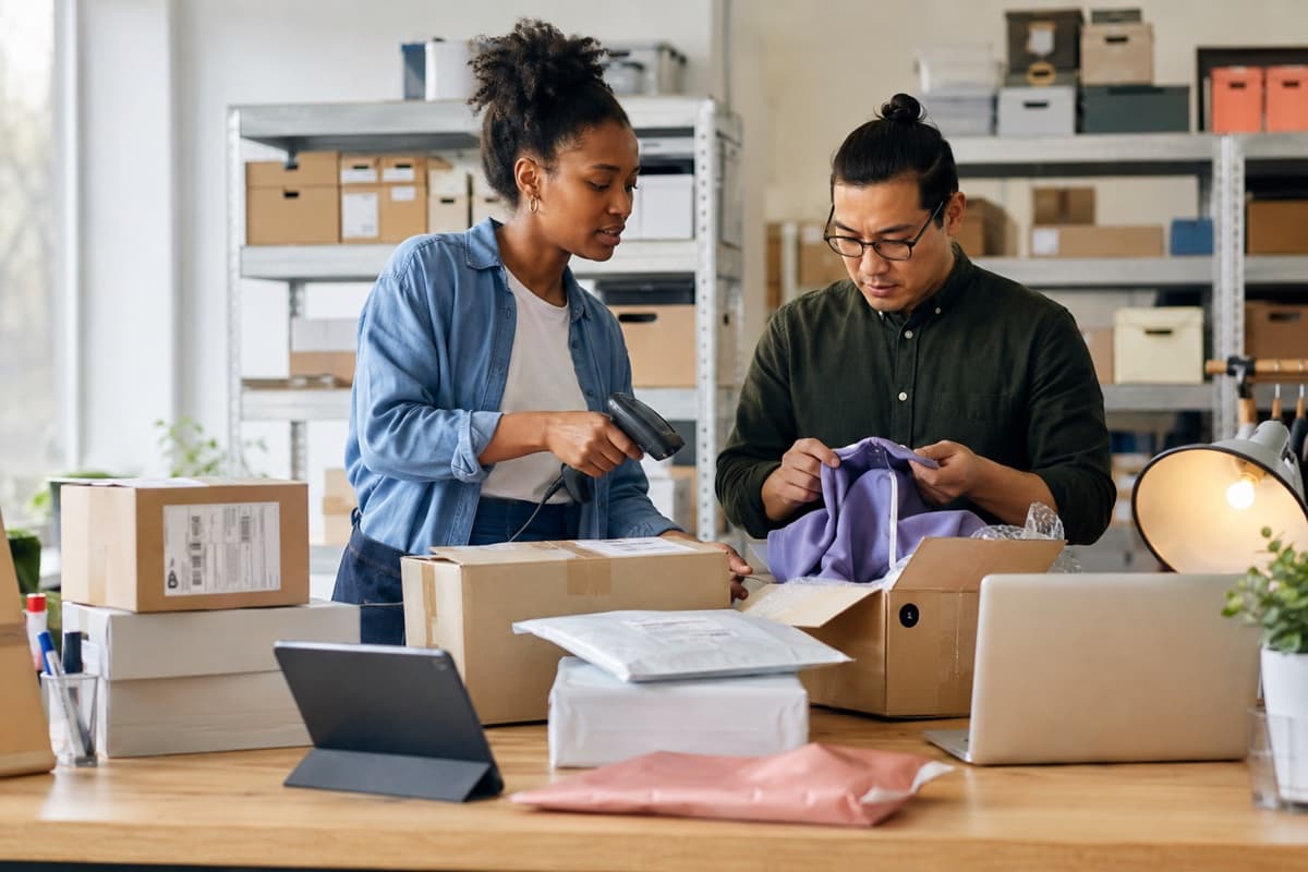 Ecommerce operations team processing customer orders, fulfillment, and returns